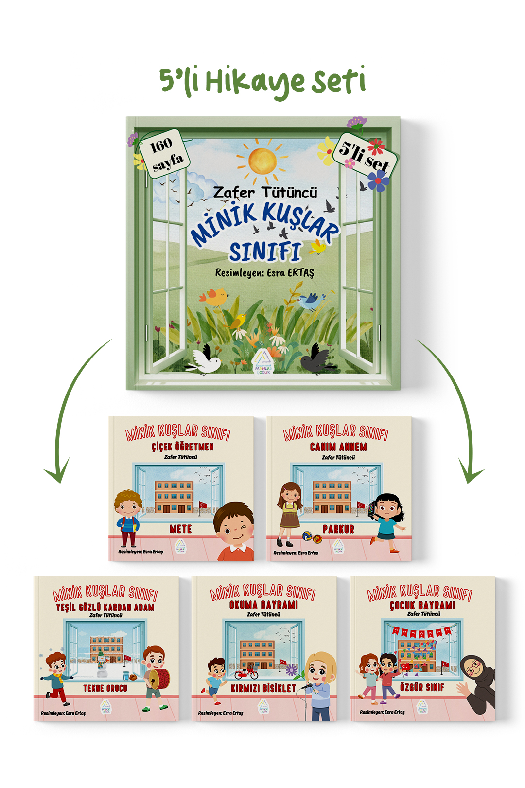 zafer-tutuncu-esra-ertas-minik-kuslar-serisi-5-li-set-1263 ZAFER TÜTÜNCÜ - MİNİK KUŞLAR SERİSİ  5’li Set - Görsel 1